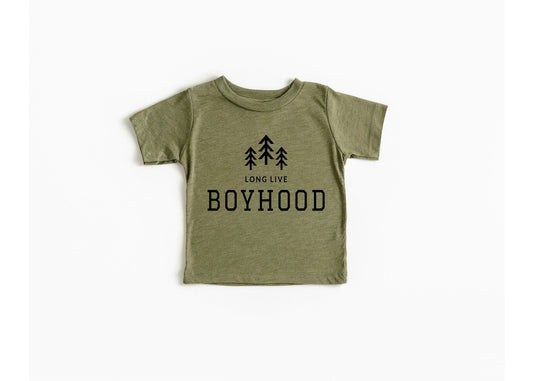 Long Live Boyhood Shirt: Olive Triblend Toddler & Youth Tee