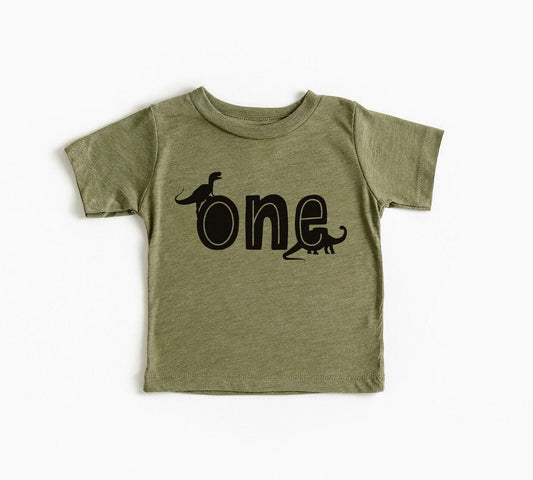 First Birthday Boy Dinosaur Shirt: Toddler Dino Tee