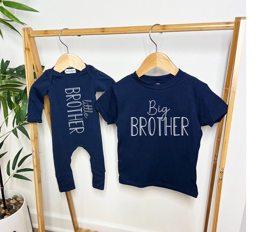 Personalized Newborn Boy Coming Home Outfit: Little Brother Romper & Hat