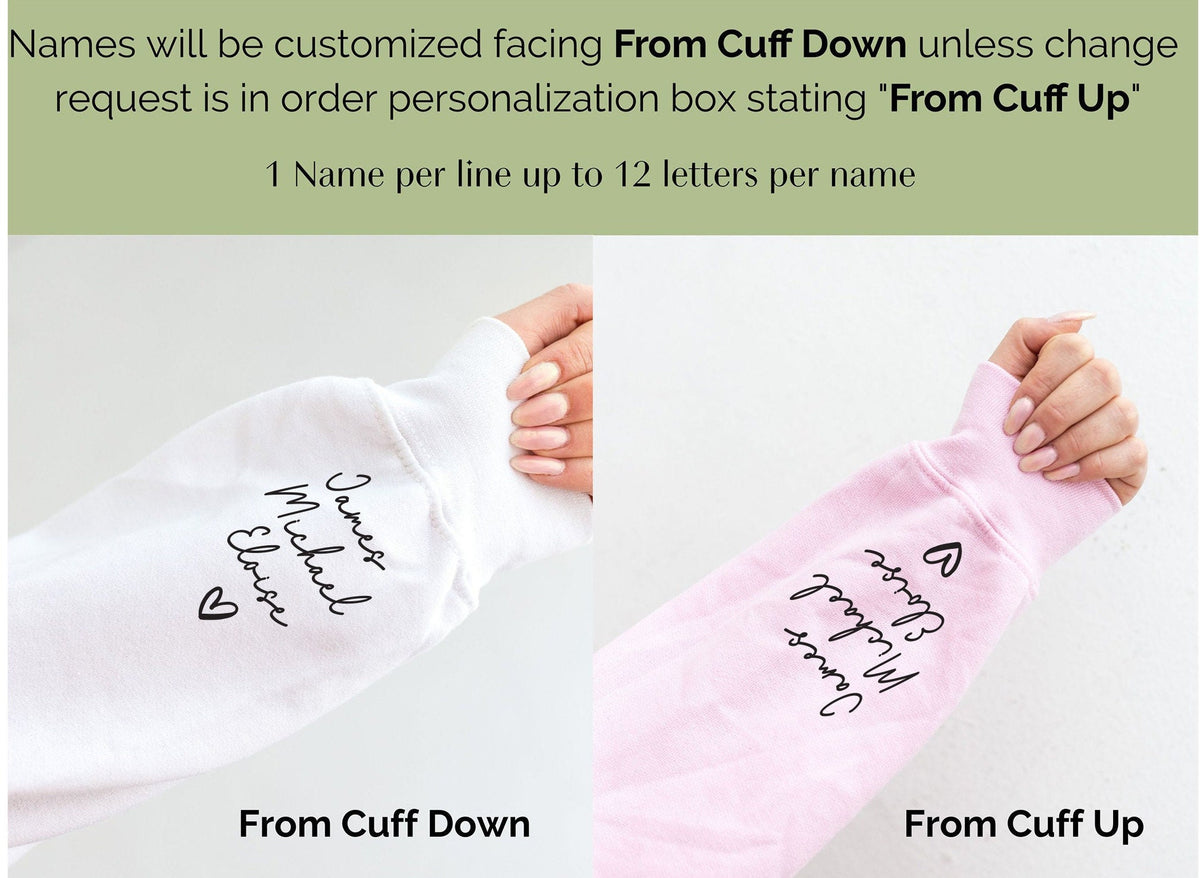 Customizable Name Sleeve Sweatshirt: Personalized Unisex Gift