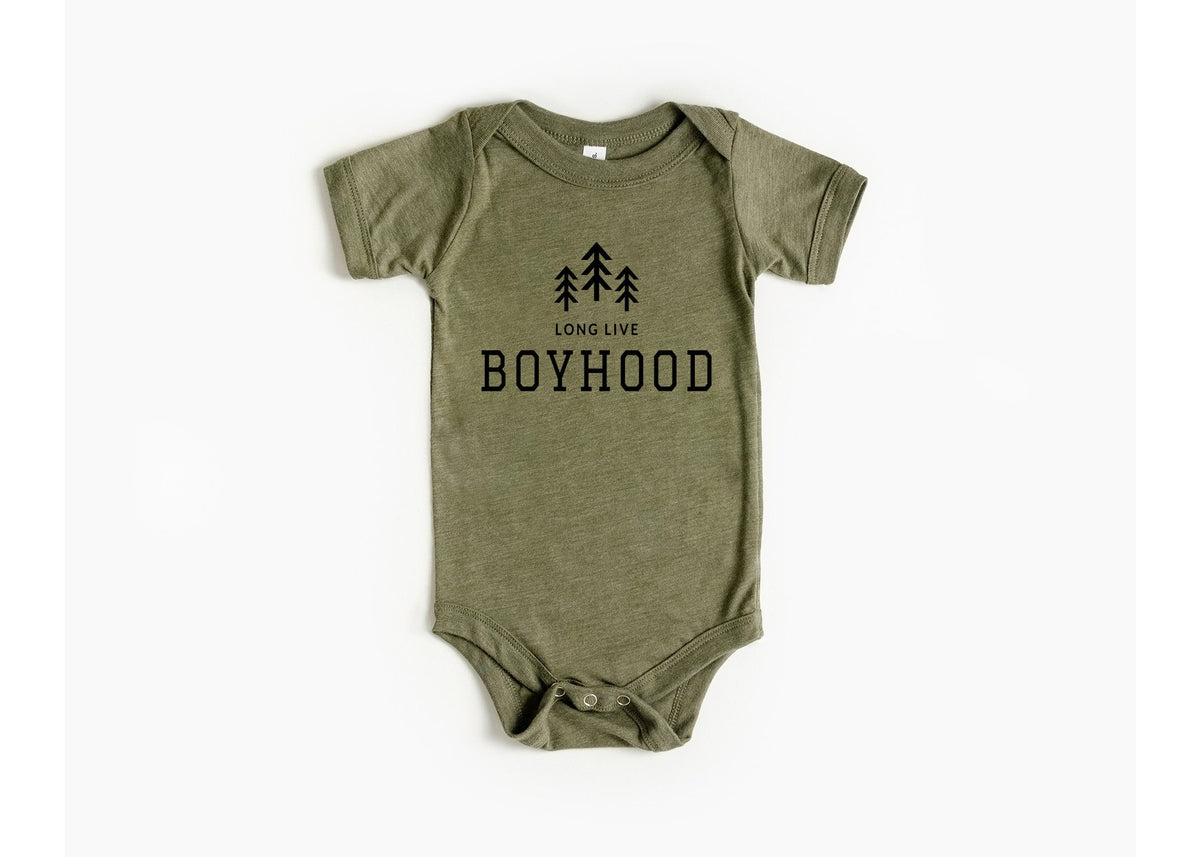 Long Live Boyhood Shirt: Olive Triblend Toddler & Youth Tee