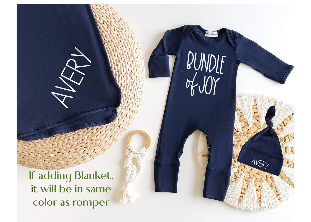 Personalized "Bundle of Joy" Romper: Newborn Take Home Outfit