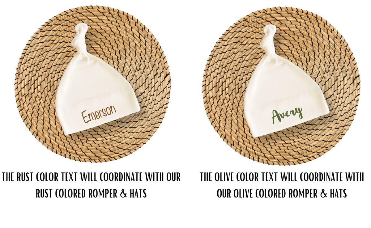Personalized Newborn Knotted Beanie: Customizable Baby Hat