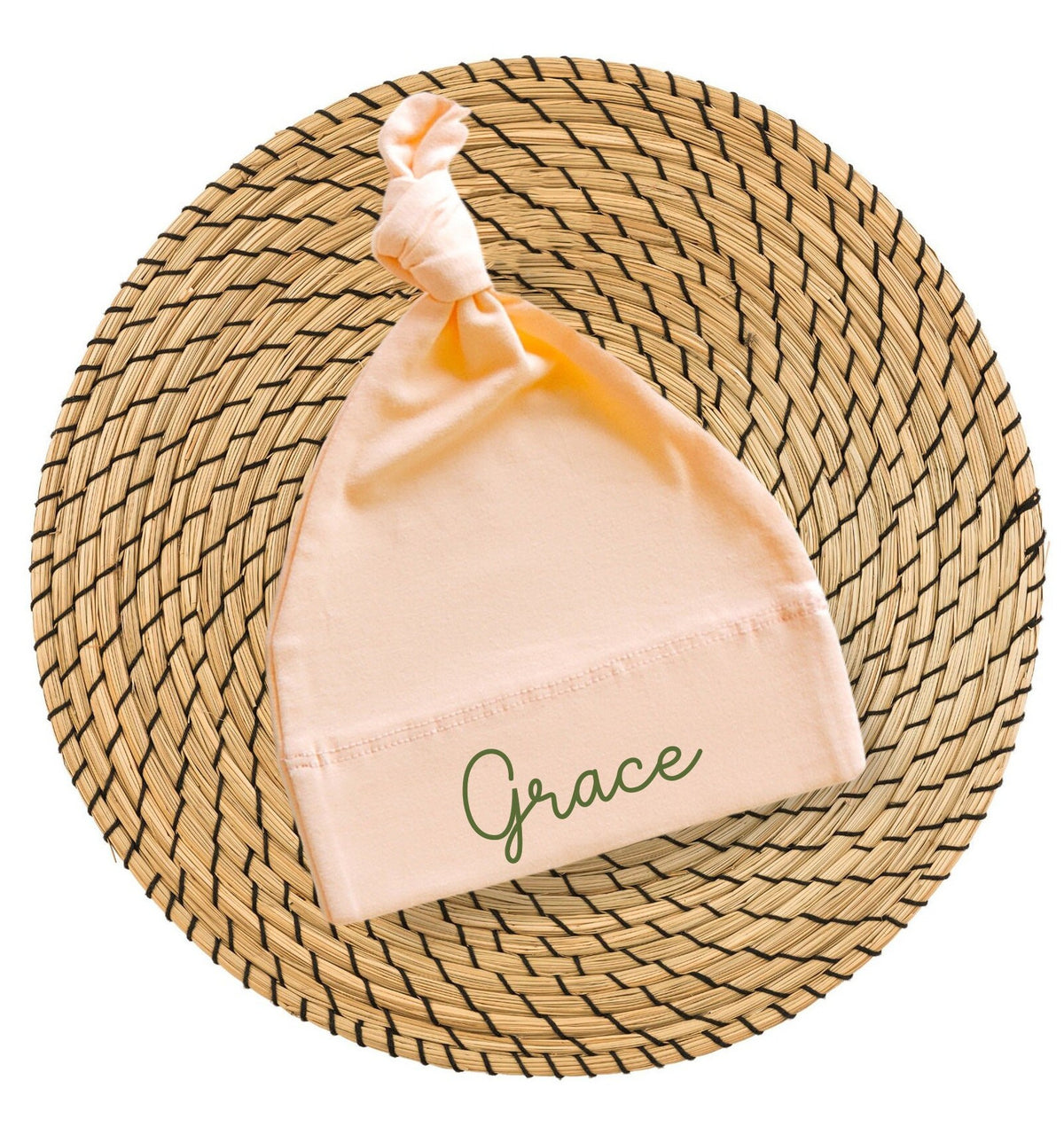 Personalized Newborn Knotted Beanie: Customizable Baby Hat