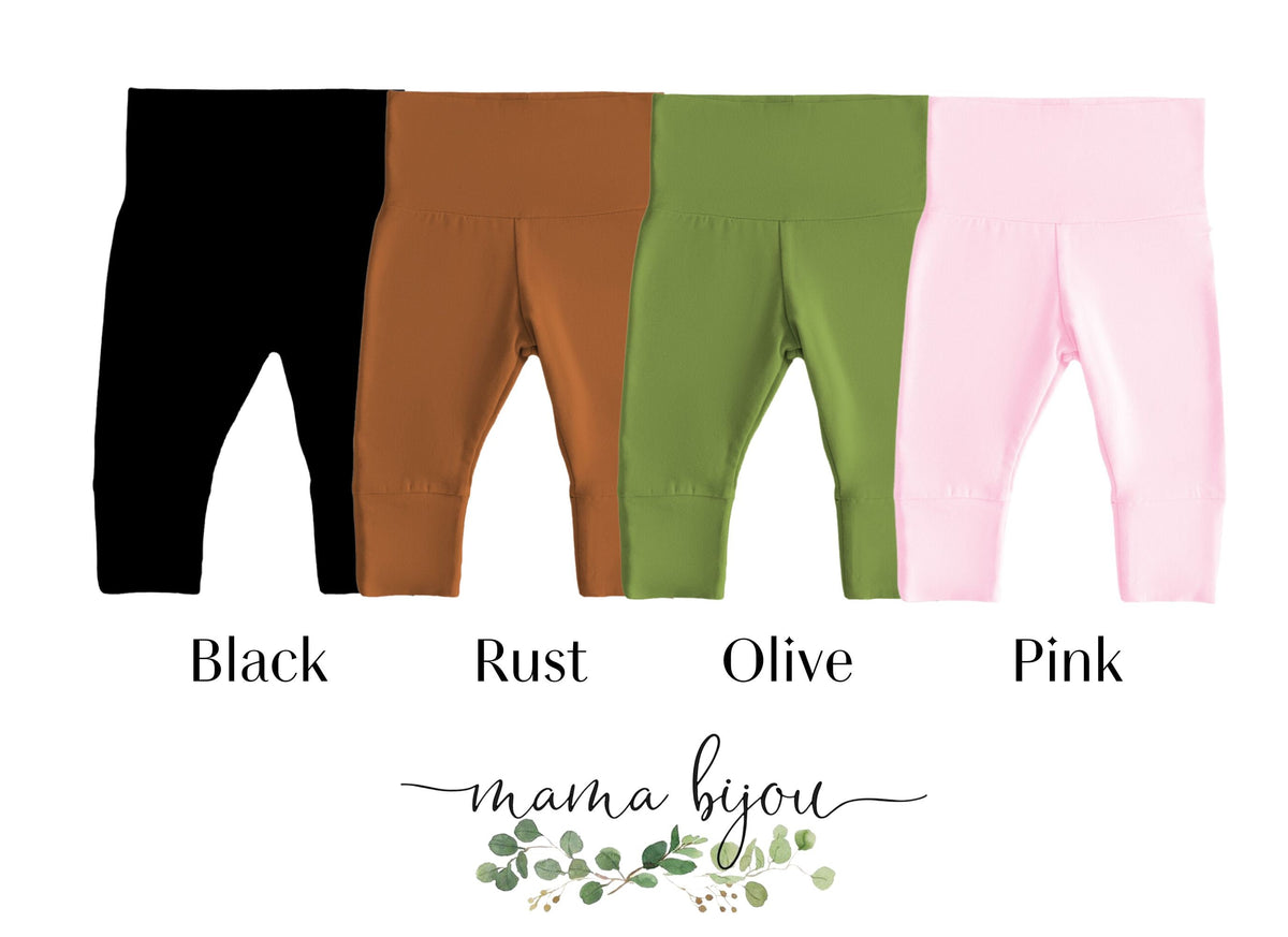 Personalized Baby Girl Outfit Set: Cotton Bodysuit & Pants Layette