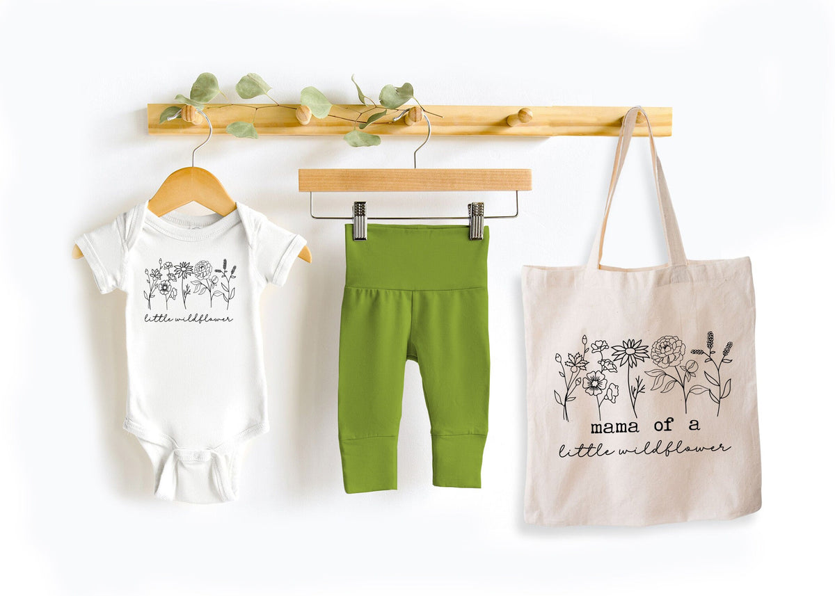 Mama of a Wildflower Canvas Tote Bag - Perfect Mother's Day Gift for New Moms! Reusable Shopping Bag or Diaper Bag