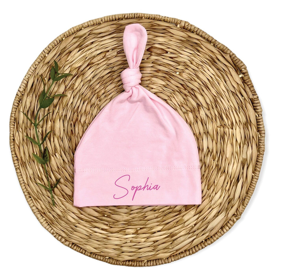 Personalized Newborn Knotted Beanie: Customizable Baby Hat