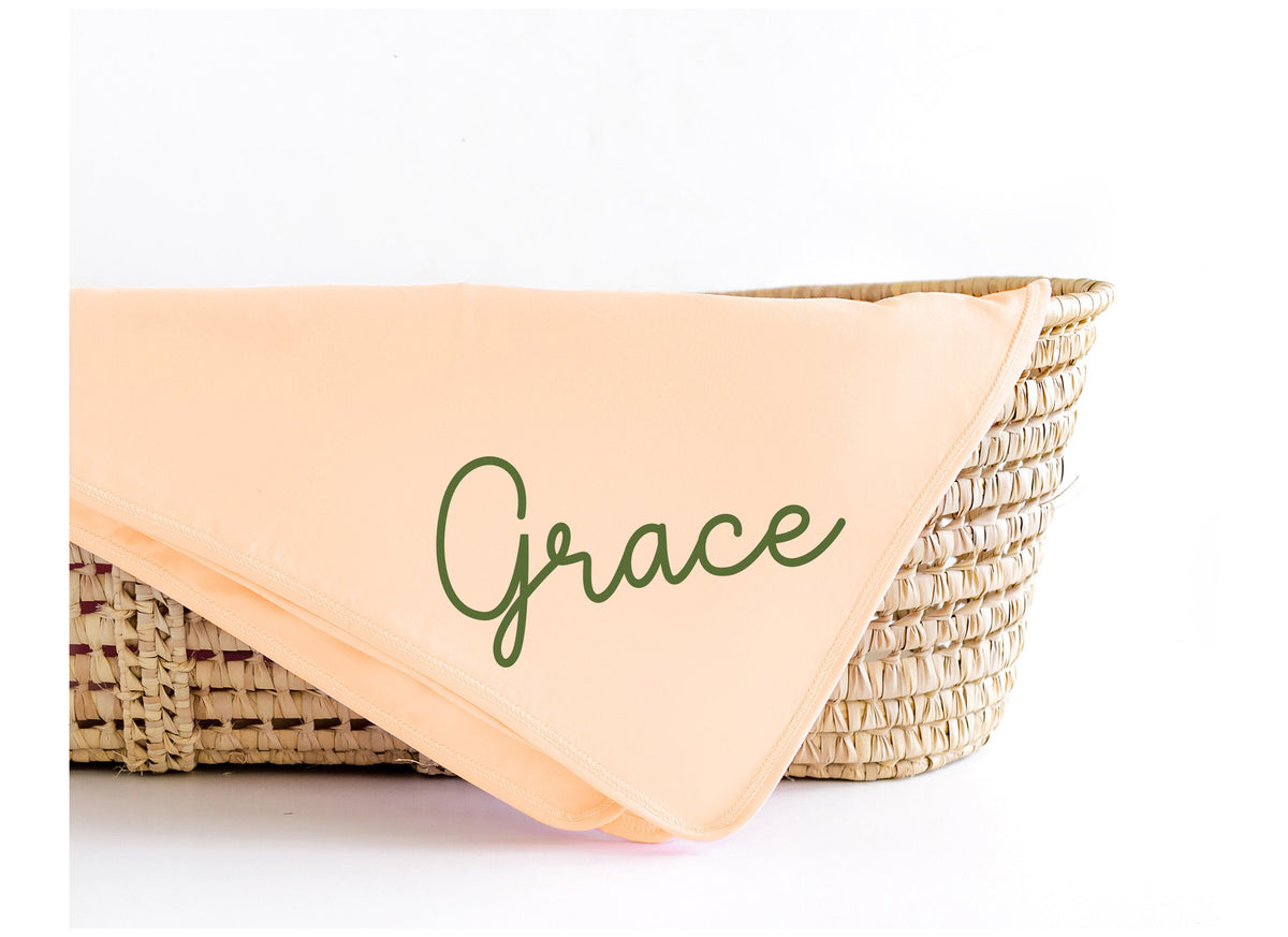 Personalized Baby Swaddle Blanket: Lightweight, Customizable Fonts