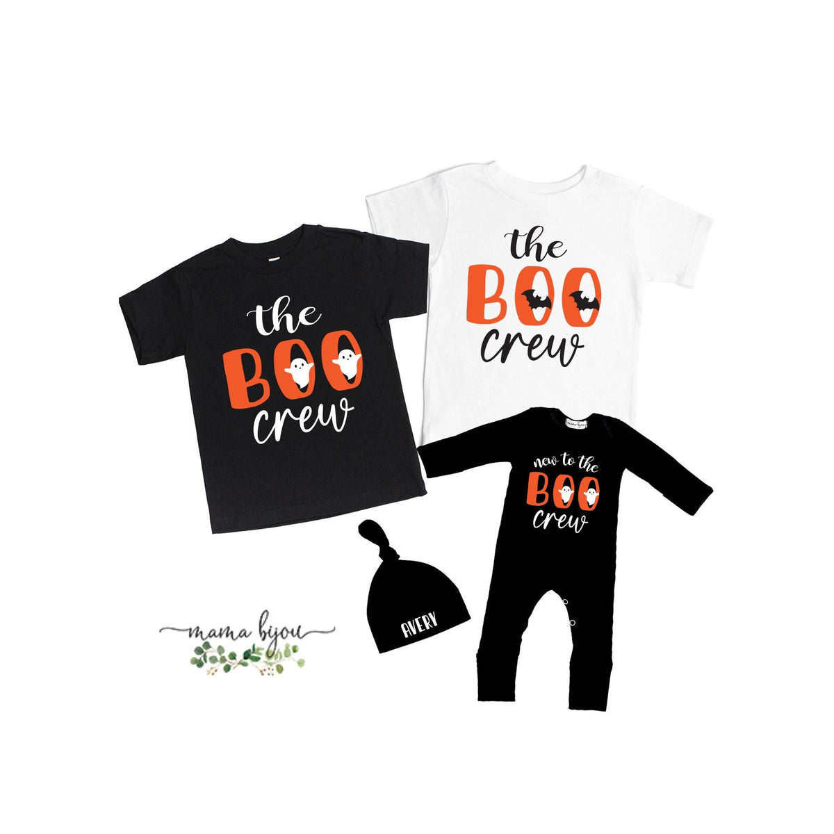Halloween Boo Crew Matching Family Shirts: Sibling Outfits