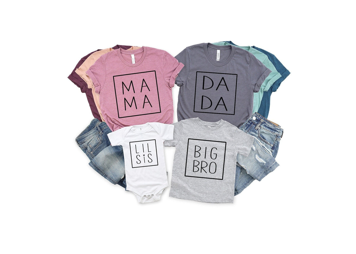 Matching Family Shirts: Mama, Dada, Big Bro, Lil Sis - Vacation Photo Outfits