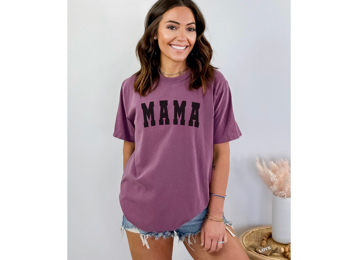 Comfort Colors Mama Shirt: Washed Cotton, Retro Style