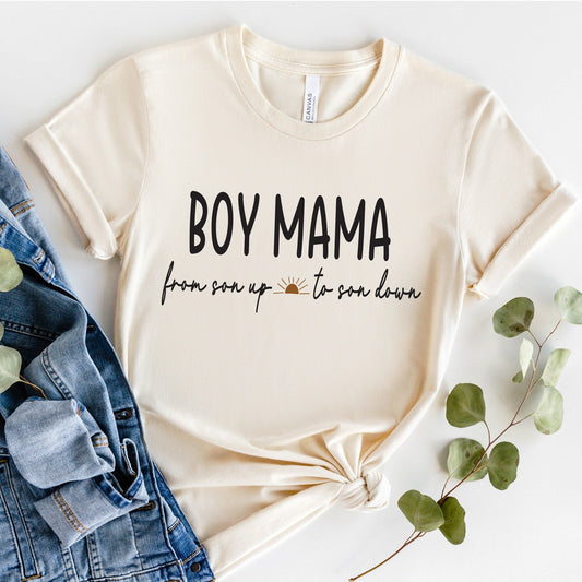 Boy Mama Shirt From Son Up to Son Down, Mothers Day Shirt, Mom of Boys Shirt, Mommy Shirt, New Mom Gift, Baby Boy Announcement Tee Shirt