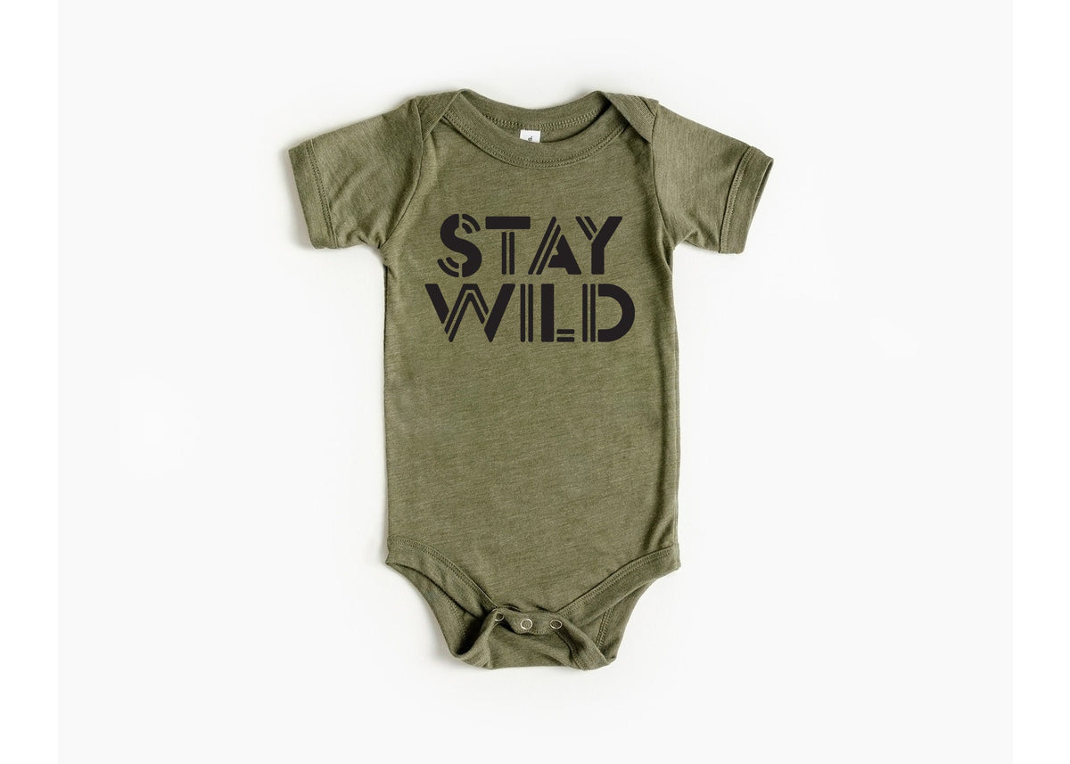 Stay Wild Boy Shirt: Adventure Camping Toddler Tee