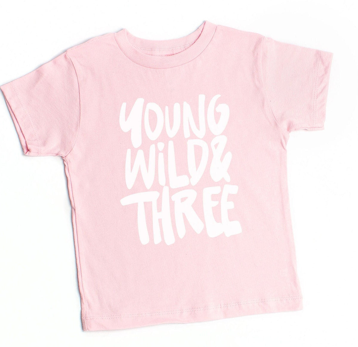 Young Wild & Three Birthday Shirt: Third Birthday Party Tee