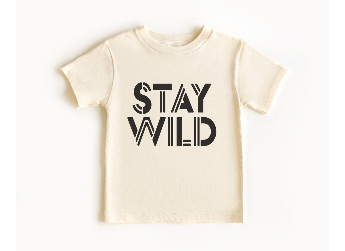 Stay Wild Boy Shirt: Adventure Camping Toddler Tee