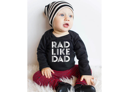 Rad Like Dad Kids Shirt - Perfect Gift for Father's Day or The New Dad! Tee Shirt Available in Baby, Toddler and Youth Sizes