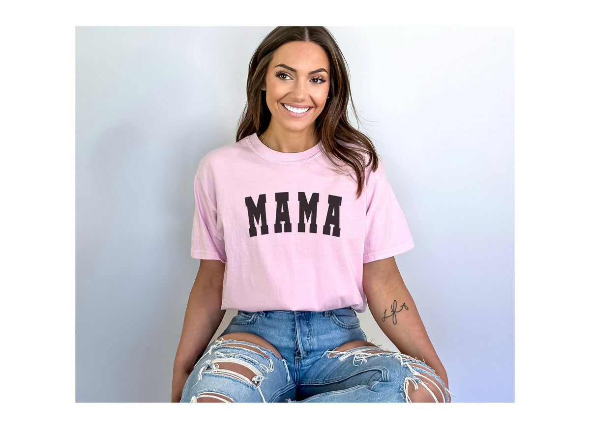 Comfort Colors Mama Shirt: Washed Cotton, Retro Style