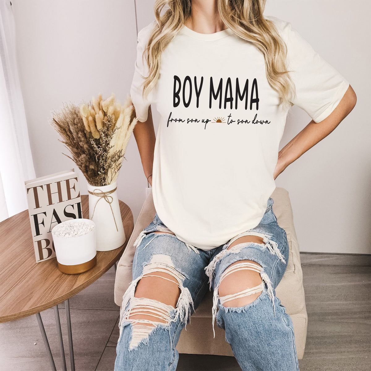 Boy Mama Tote Bag: Recycled Cotton Canvas, Mom of Boys Gift