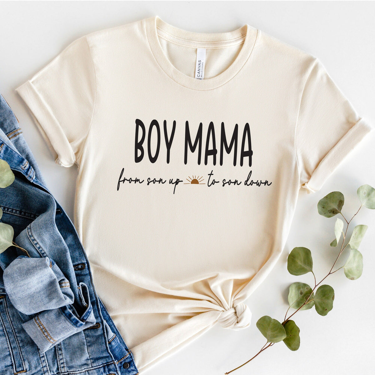 Boy Mama Tote Bag: Recycled Cotton Canvas, Mom of Boys Gift