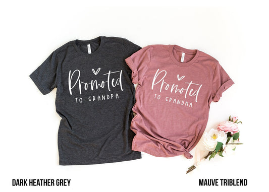 Promoted to Grandma/Grandpa Shirt: Pregnancy Announcement Gift