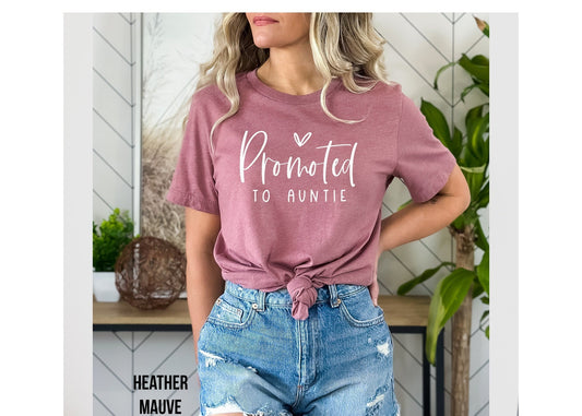 Promoted to Auntie Shirt: Pregnancy Announcement Gift