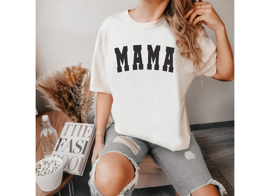 Comfort Colors Mama Shirt: Washed Cotton, Retro Style