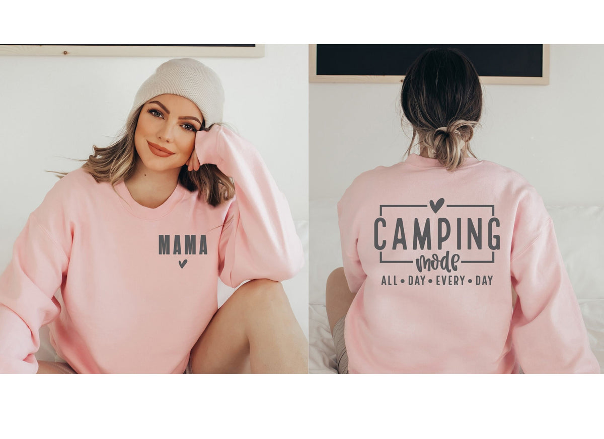 Mom Camping Mode Sweatshirt: Nature Lover's Outdoor Mama Gift