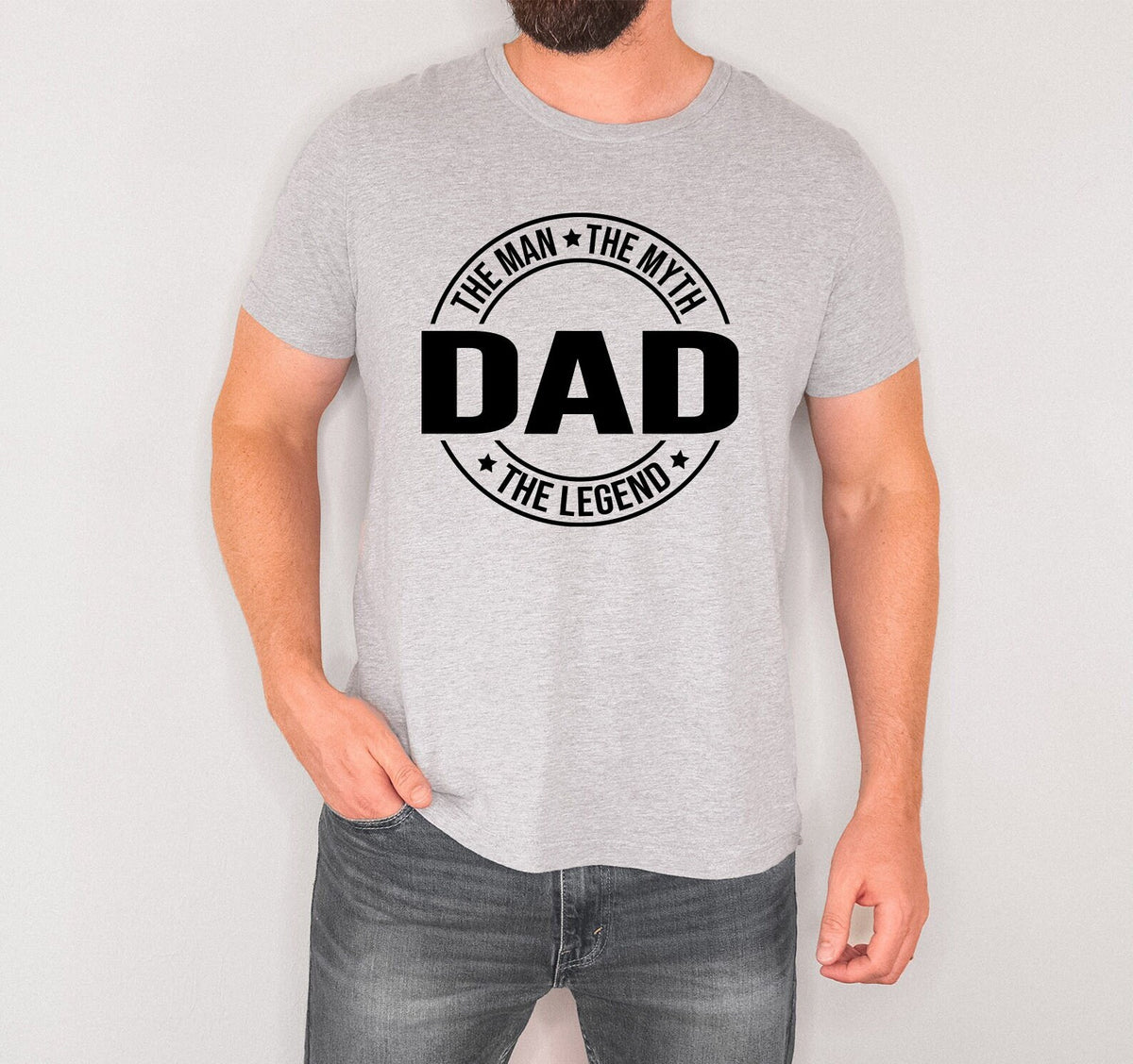 Dad The Man The Myth The Legend Tee Shirt - Perfect Father's Day or New Dad Gift - Available in Variety of Colors