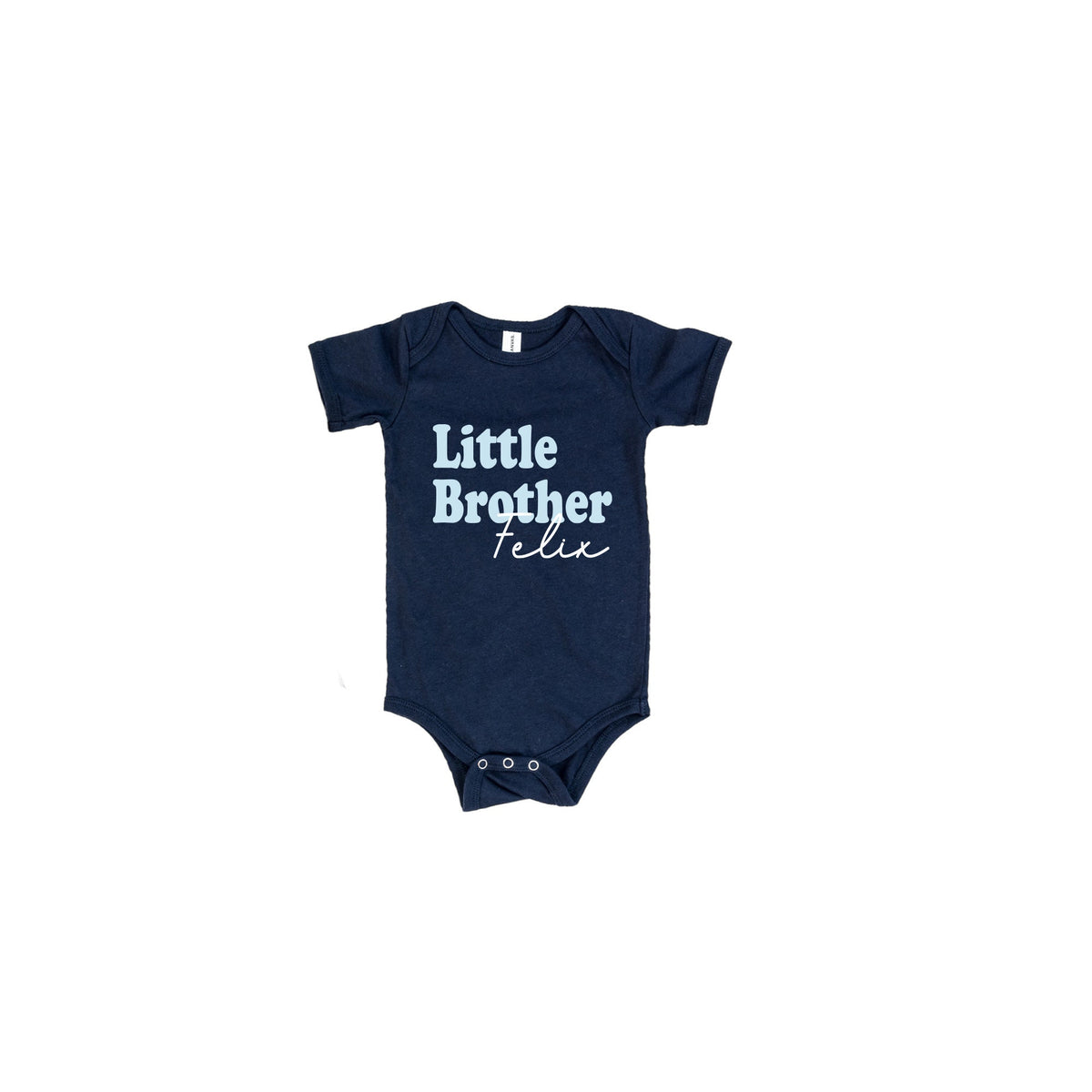 Big Little Middle Baby Brother Shirts, Matching Sibling Family Shirts, Navy Blue Sweatshirt, Tee Shirt or Romper Newborn Coming Home Outfit