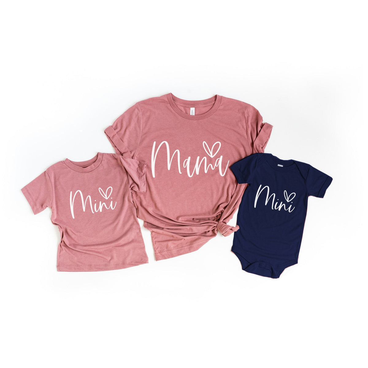 Mama and Mini Matching Shirts - Mommy and Me Family Shirts - Gift for Mom or Mothers Day Gift - Variety Colors Tee, Sweatshirt or Bodysuit