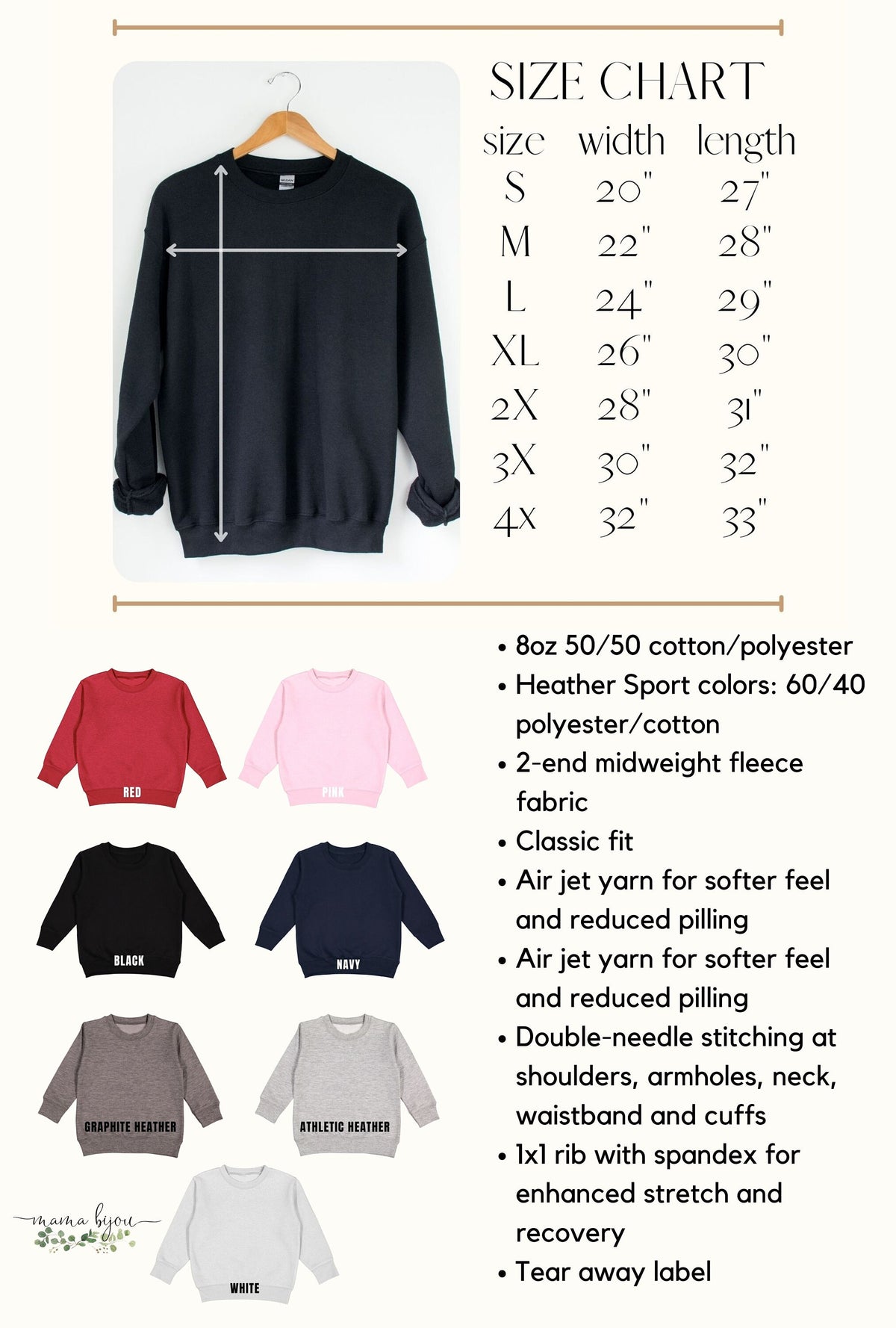 Mama and Mini Matching Shirts - Mommy and Me Family Shirts - Gift for Mom or Mothers Day Gift - Variety Colors Tee, Sweatshirt or Bodysuit