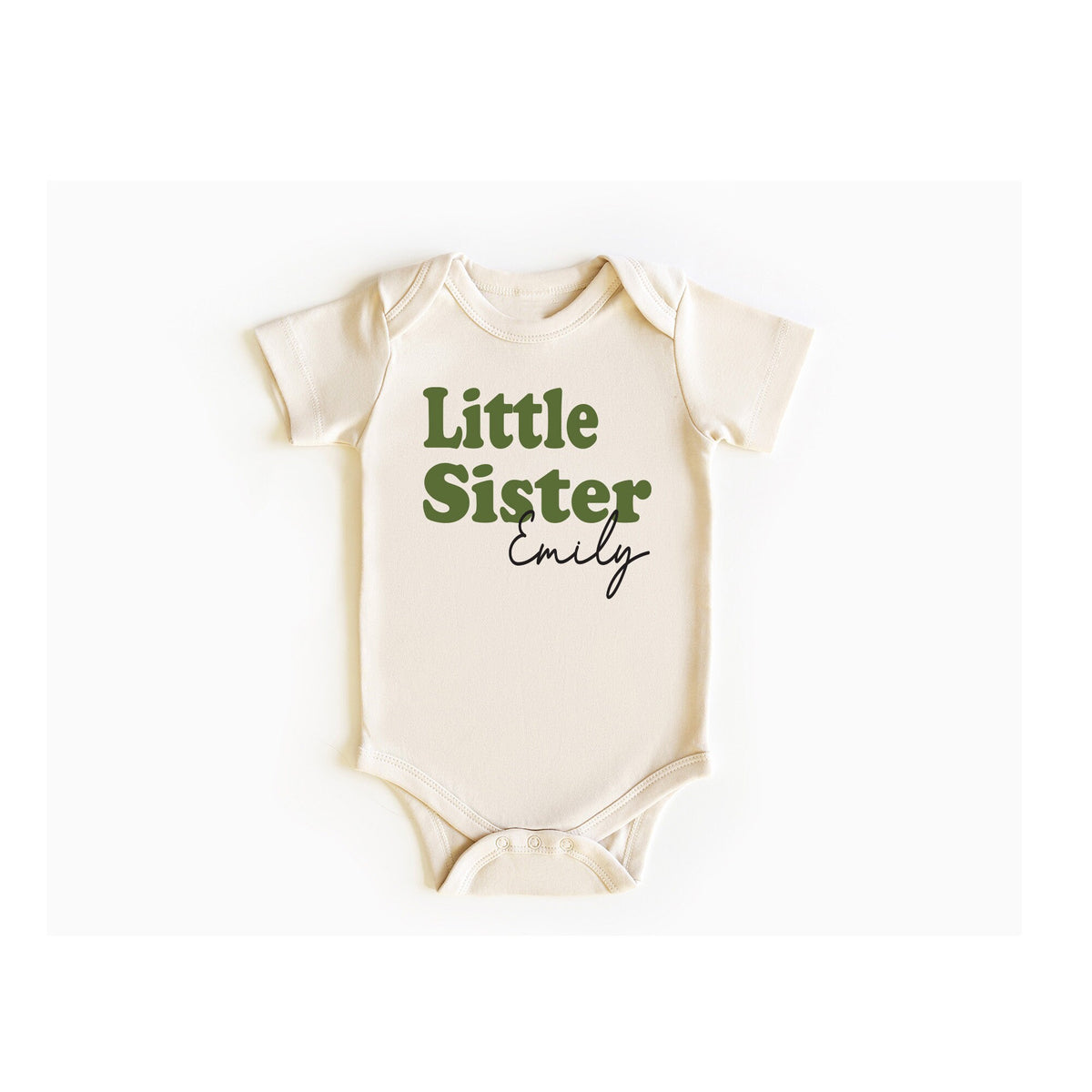 Personalized Brother Shirt: Olive Green Matching Family Outfit