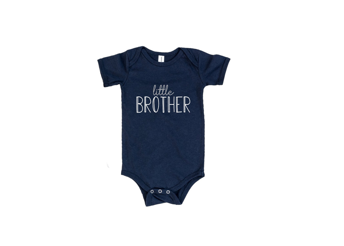 Matching Family Shirts: Big Little Sibling Reveal, Navy Cotton