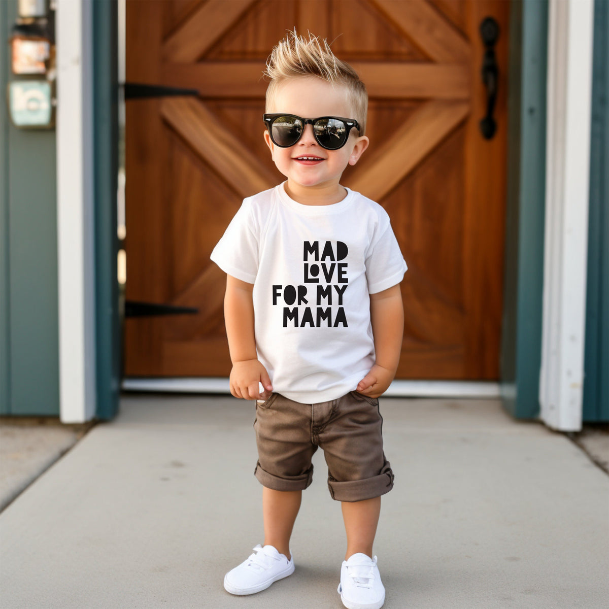 Mommy and Me Shirts - Mom & Daughter or Son Shirts, Mad Love For Mama Gift For Mom-Variety Colors and Sizes Tee, Sweatshirt or Baby Bodysuit