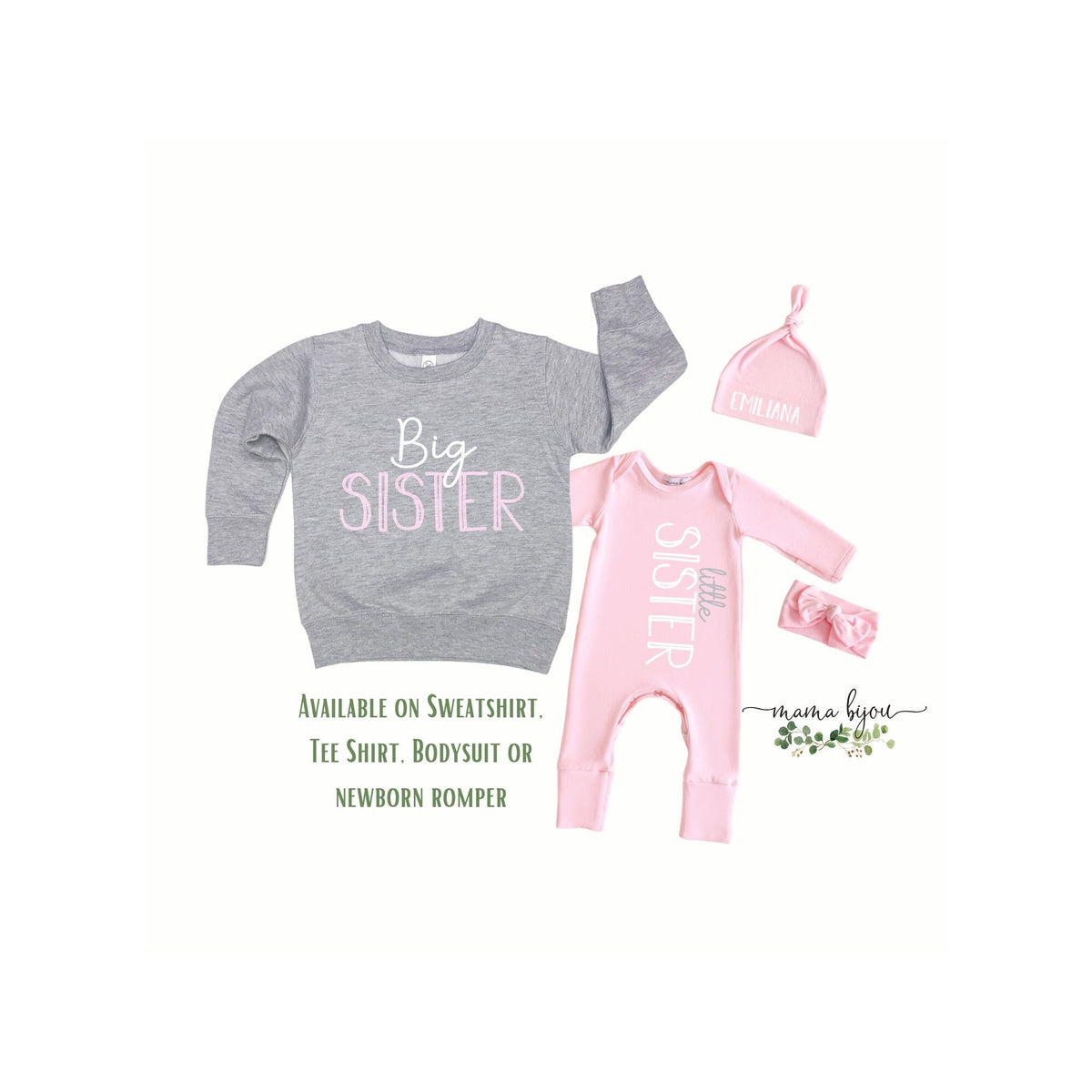 Big Sister Shirt & Little Sister Romper: Matching Sibling Outfit