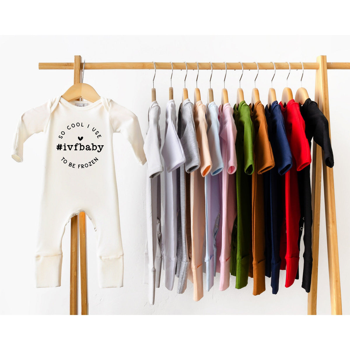 IVF Rainbow Baby Romper: Personalized Cotton Newborn Outfit