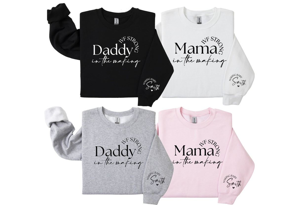 Personalized IVF Mama Sweatshirt: Rainbow Baby Announcement Gift