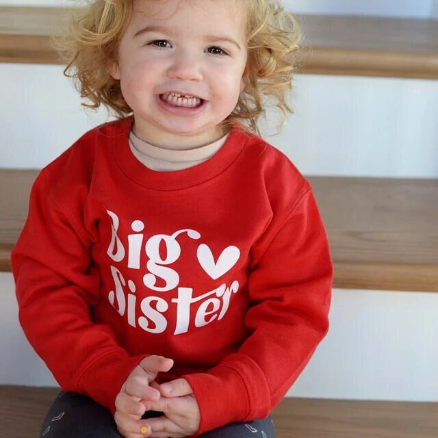 Big Sister Shirt: Retro Sibling Matching Family Shirts