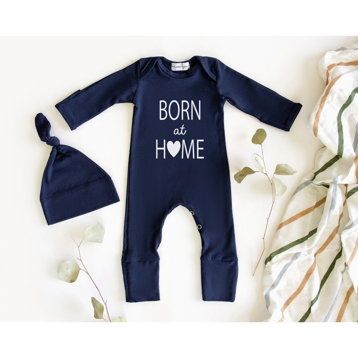 Born at Home Newborn Romper: Gender Neutral Baby Outfit
