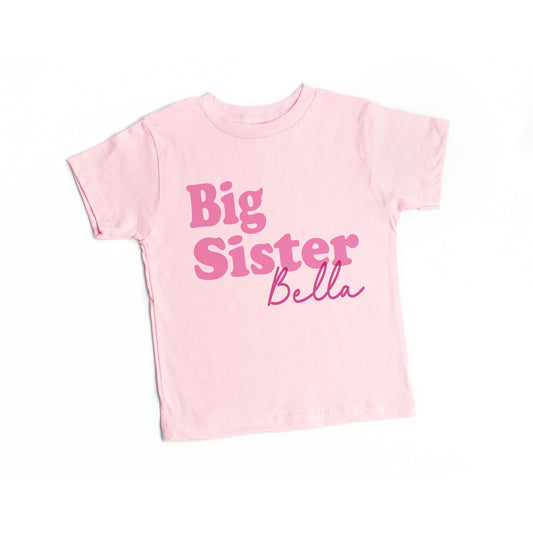 Personalized Big Sister Shirt: Sibling Matching Tee, New Baby Announcement