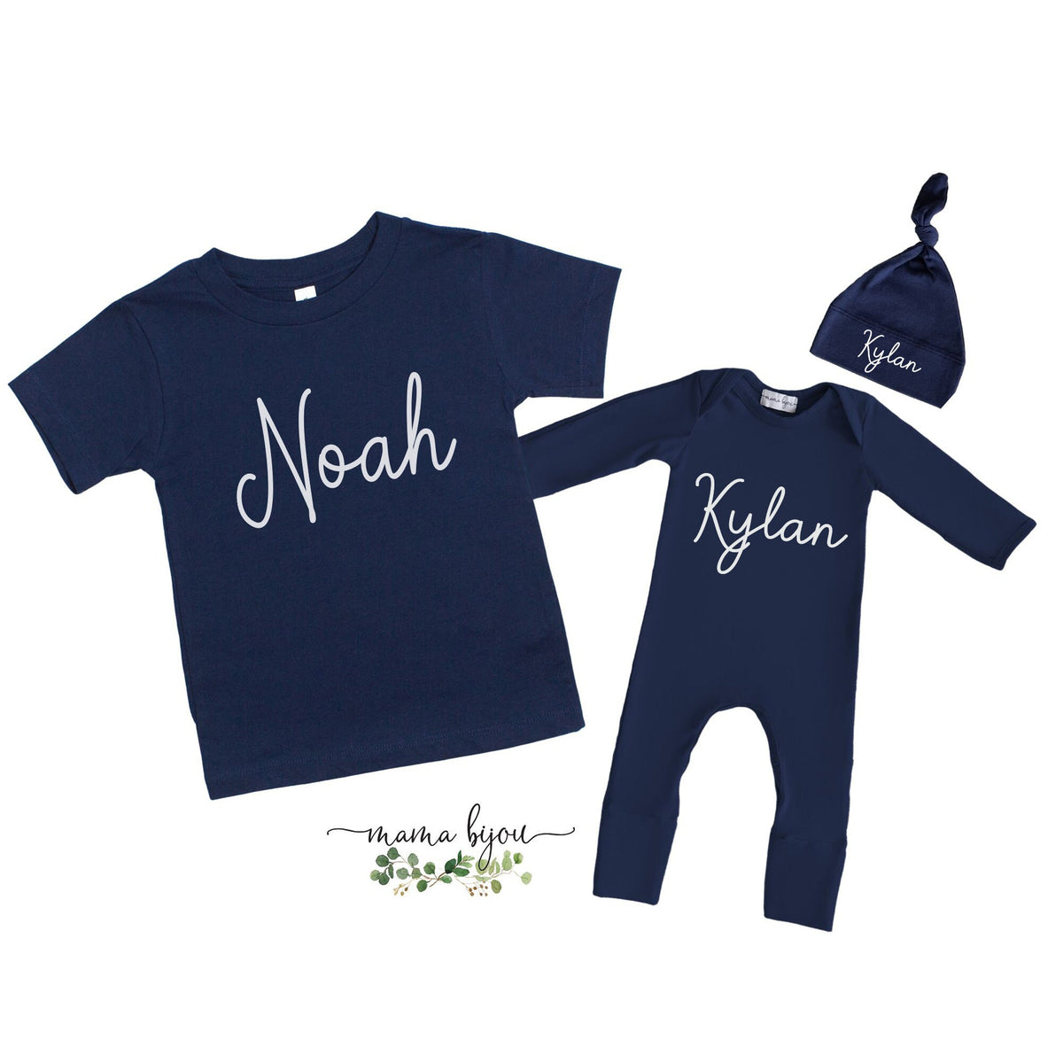 Baby Boy Coming Home Outfit Personalized, Navy Baby Romper, Baby Shower Gift Boy, Baby Hospital Outfit, Sibling Announcement Clothing