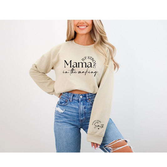 Personalized IVF Mama Sweatshirt: Rainbow Baby Announcement Gift