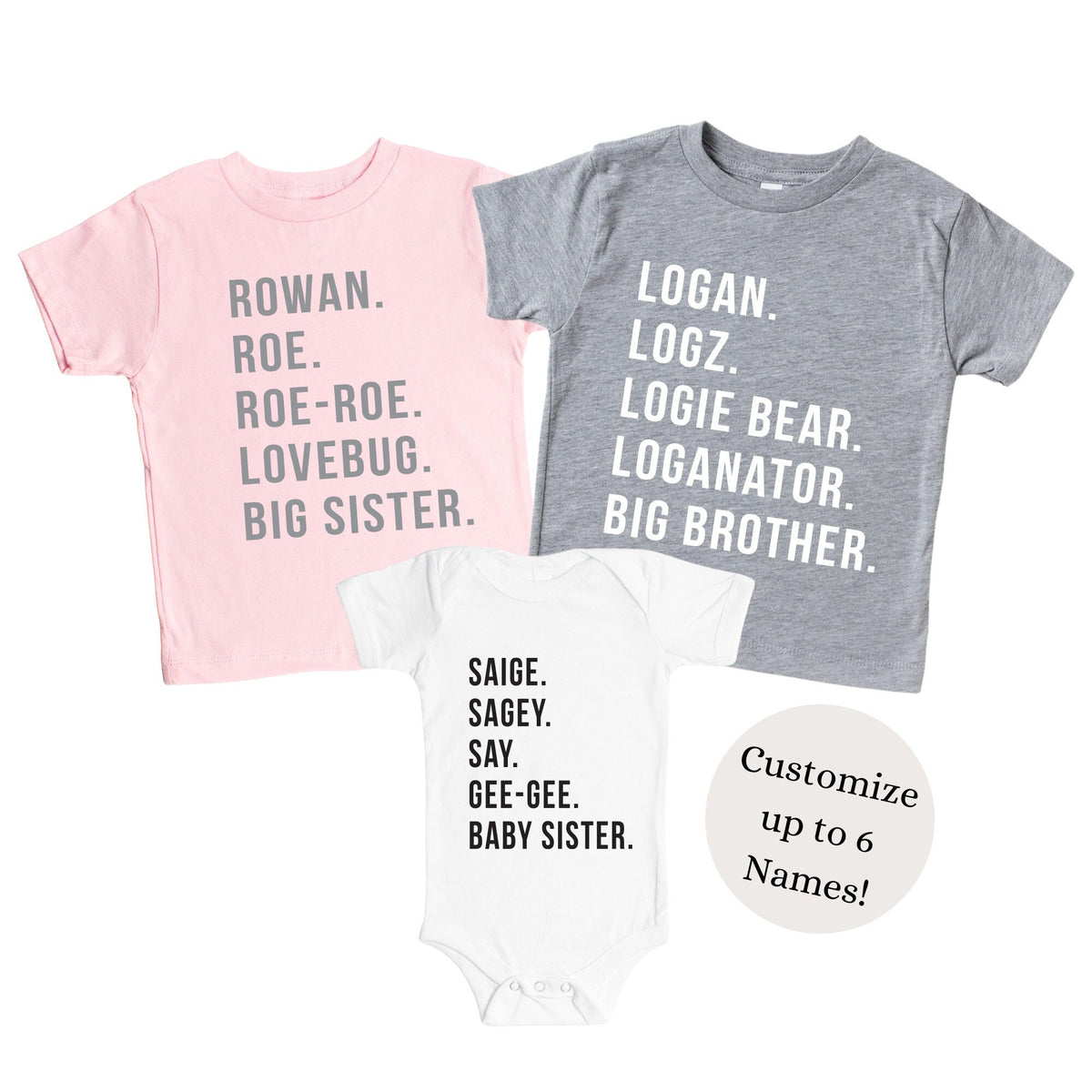Personalized Nickname Shirt: Custom Baby, Toddler & Youth Tee