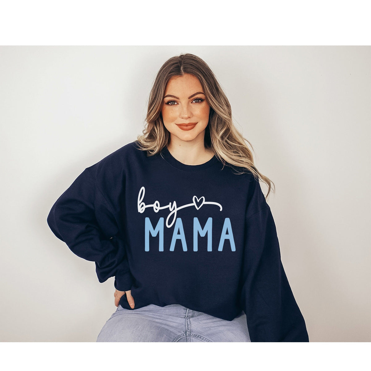 Mommy and Me Shirts Boy, Boy Mama and Mama's Boy Matching Shirts - Navy Blue Family Shirts - Unique Gift for Mom or Mothers Day Gift