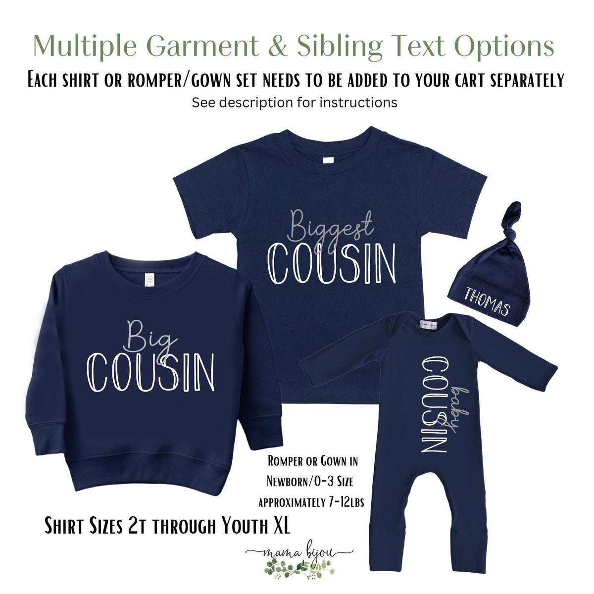 Matching Sibling Shirts: Big Brother, Little Sister, Cousin Outfits