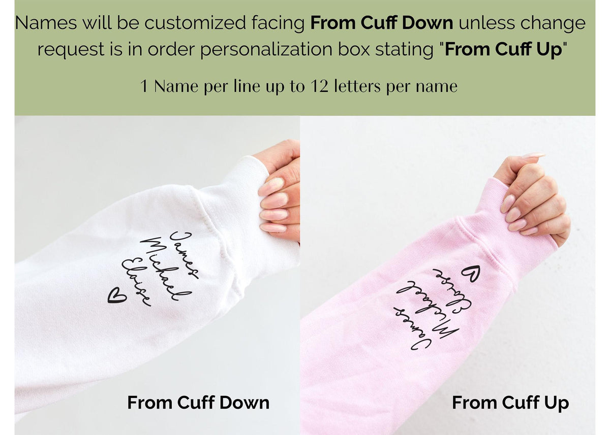Mama Bijou Adult Sweatshirt Sleeve Personalization Add On