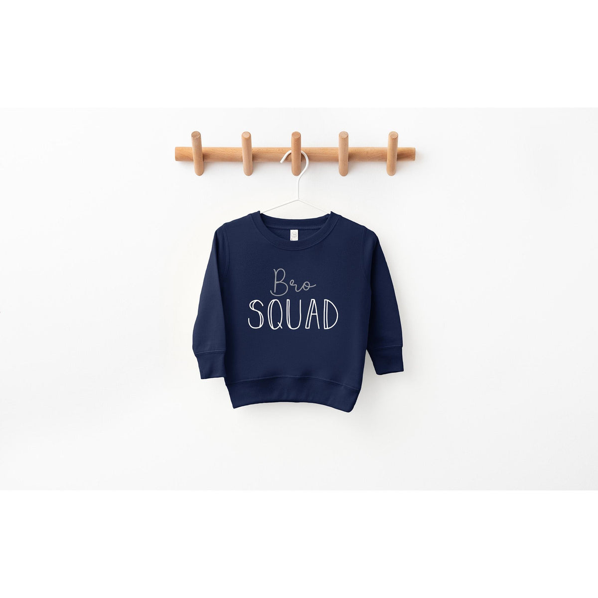 Bro Squad Matching Navy Shirts: Sibling Set, New Baby Brother Gift
