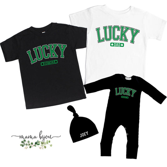Matching Family St Patricks Day Shirts: Personalized Irish Lucky Tees