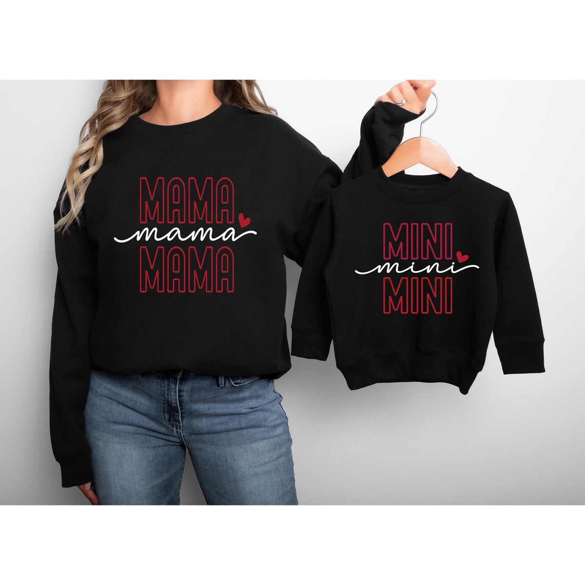 Mama and Mini Valentines Shirts - Mommy and Me Shirts - Gift for Mom or Mothers Day Gift - Variety of Colors Tee or Sweatshirt