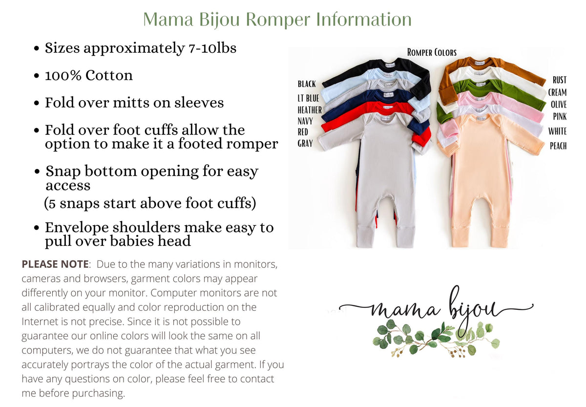 Personalized Newborn Coming Home Outfit: Cotton Romper, Hat & Blanket Set